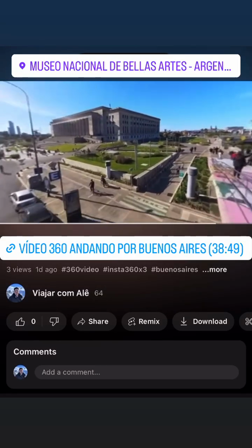 360 Video Walking Around Buenos Aires - Part 3