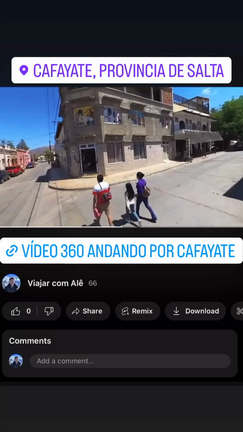 360 video walking around Cafayate