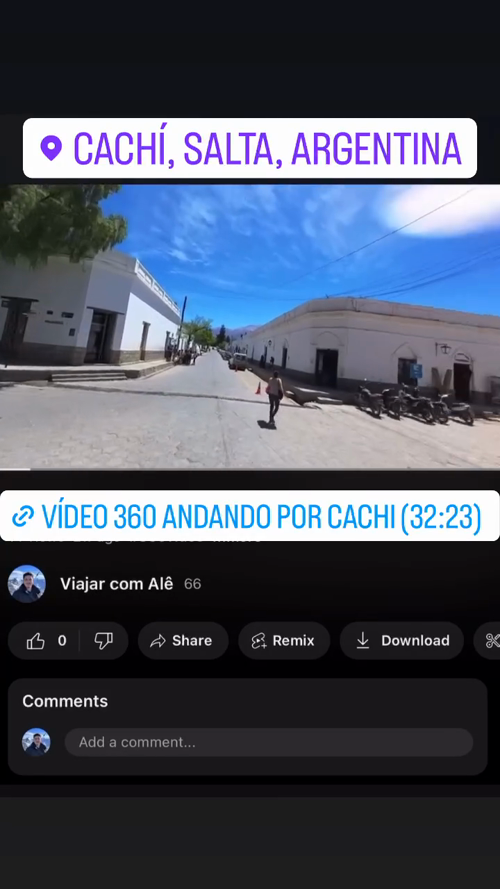 360 video walking through Cachí