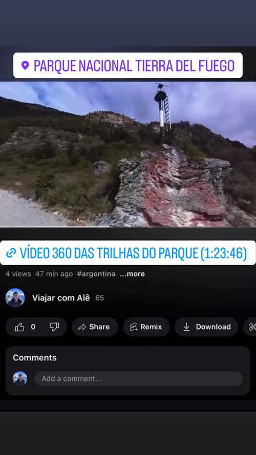 Vídeo 360 das trilhas do parque