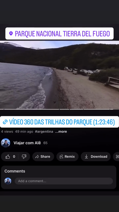 Vídeo 360 das trilhas do parque