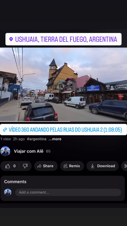 360 video walking through the streets of Ushuaia 2