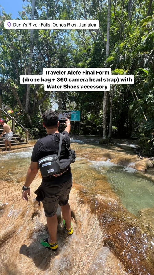 Traveler Alefe Final Form (drone bag + 360 camera head strap) with Water Shoes accessory