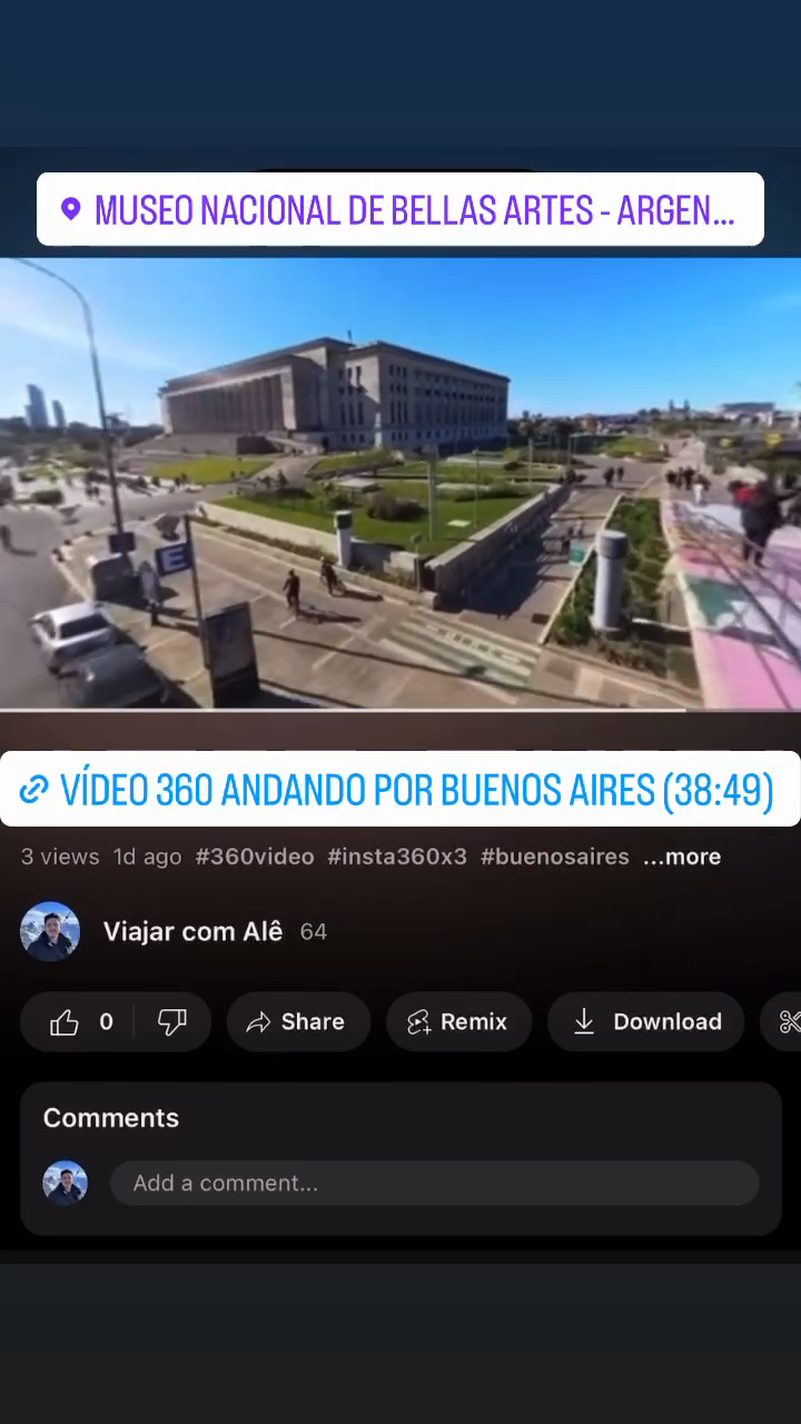 360 Video Walking Around Buenos Aires - Part 3