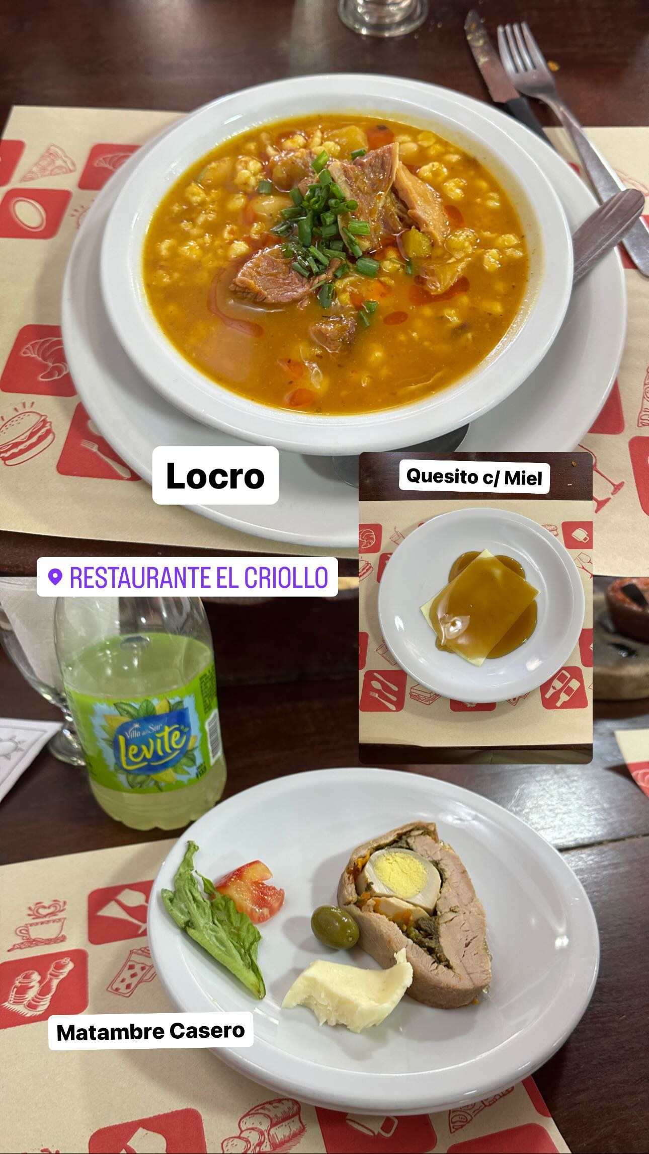 Locro - Matambre Casero - Quesito w/ Miel