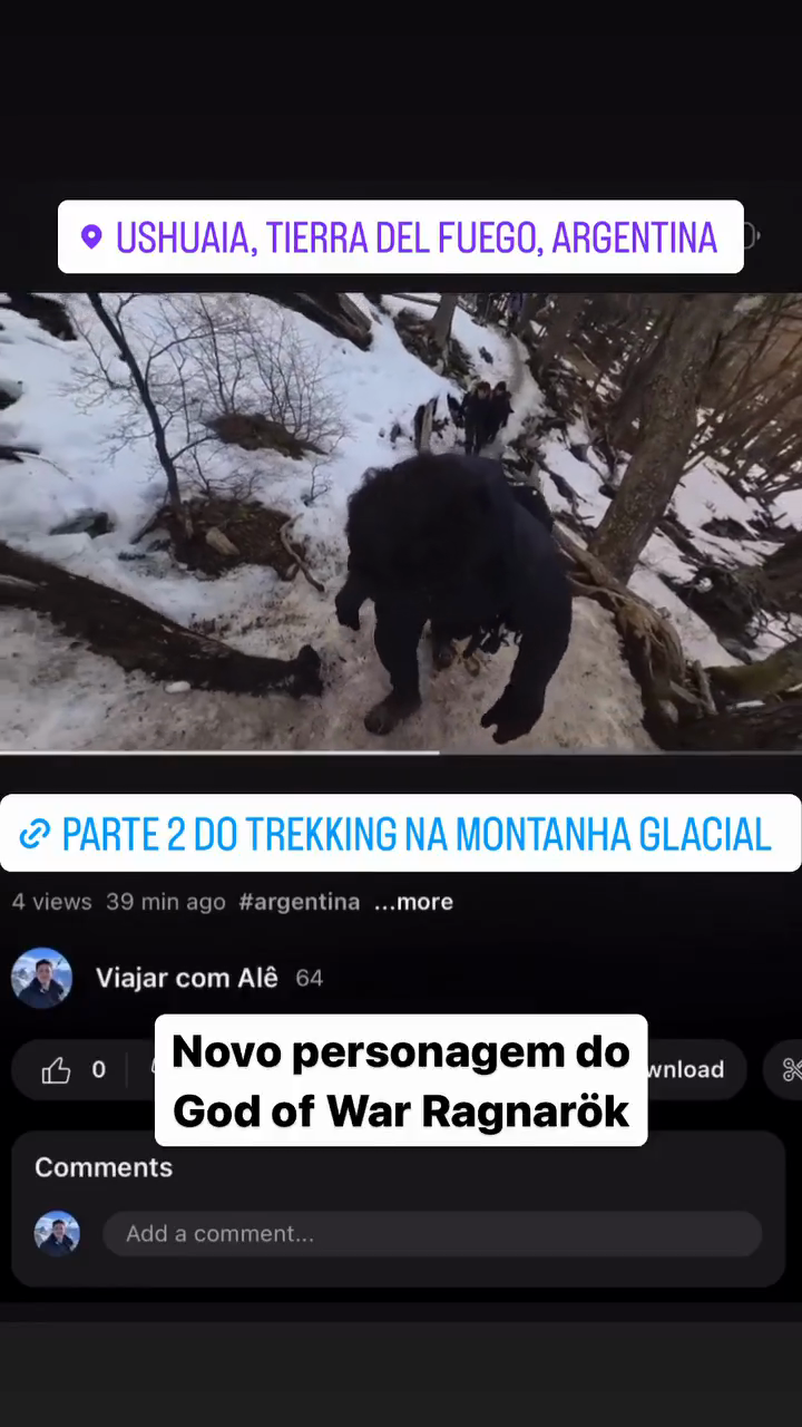 Parte 2 do trekking na montanha glacial - Novo personagem do God of War Ragnarök