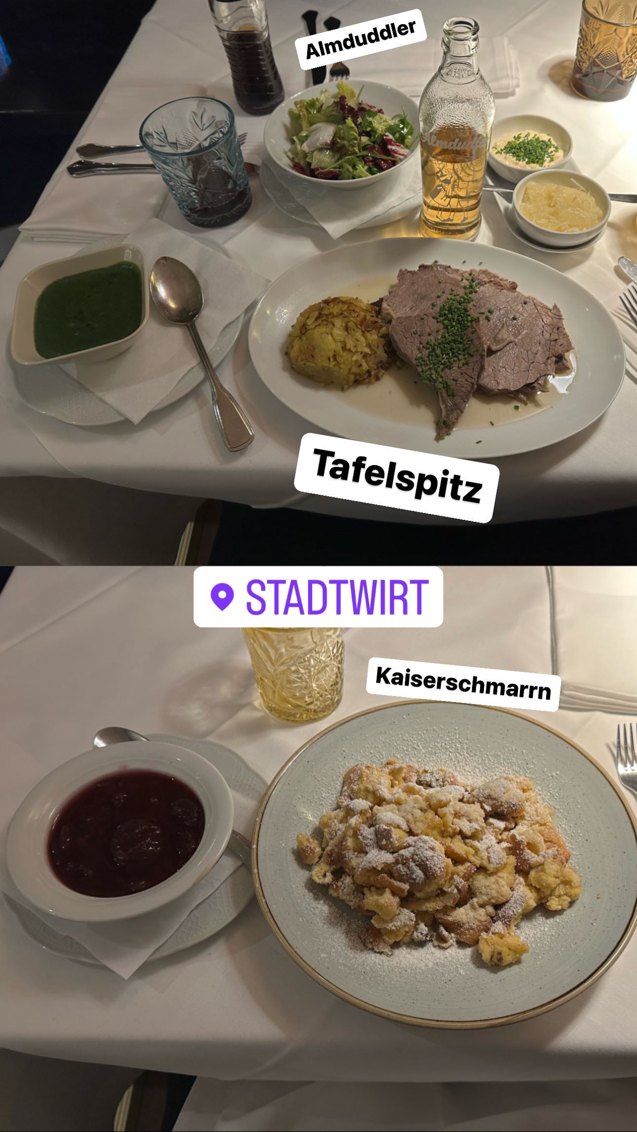 Tafelspitz Almduddler Kaiserschmarrn