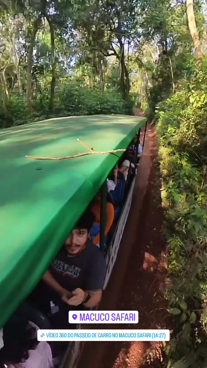 Vídeo 360 do passeio de carro no Macuco Safari