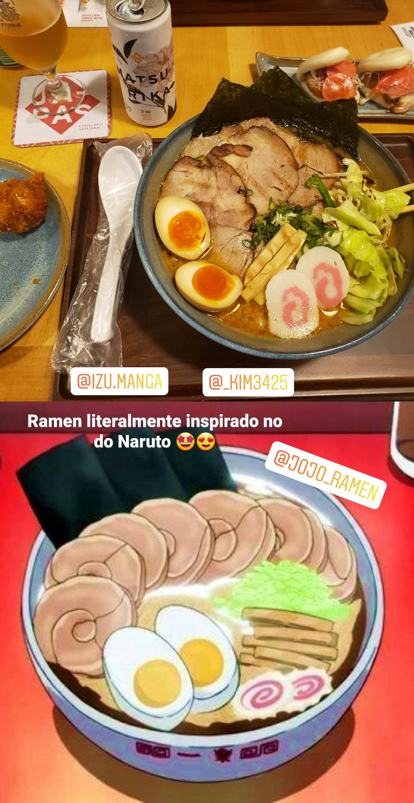 Ramen literalmente inspirado no do Naruto 🤩😍