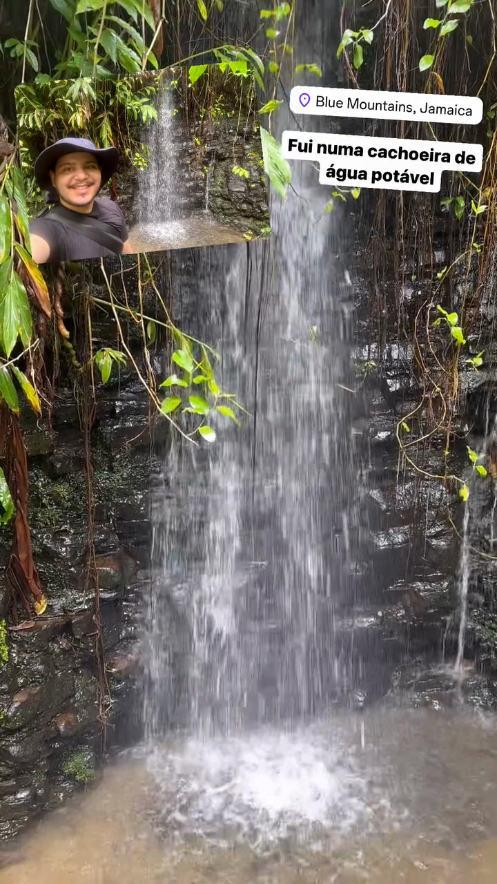 I went to a drinking water waterfall