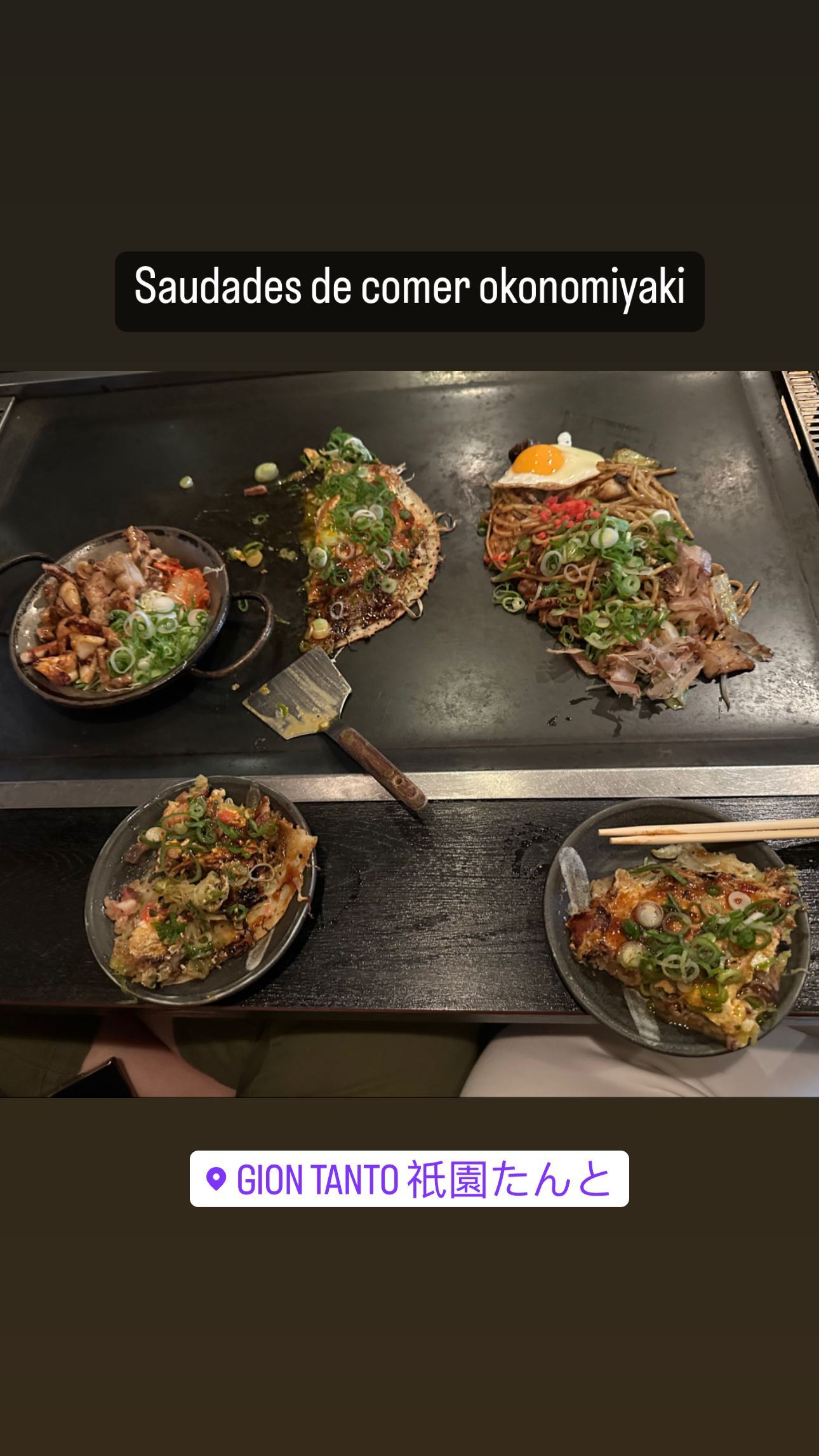 Saudades de comer okonomiyaki