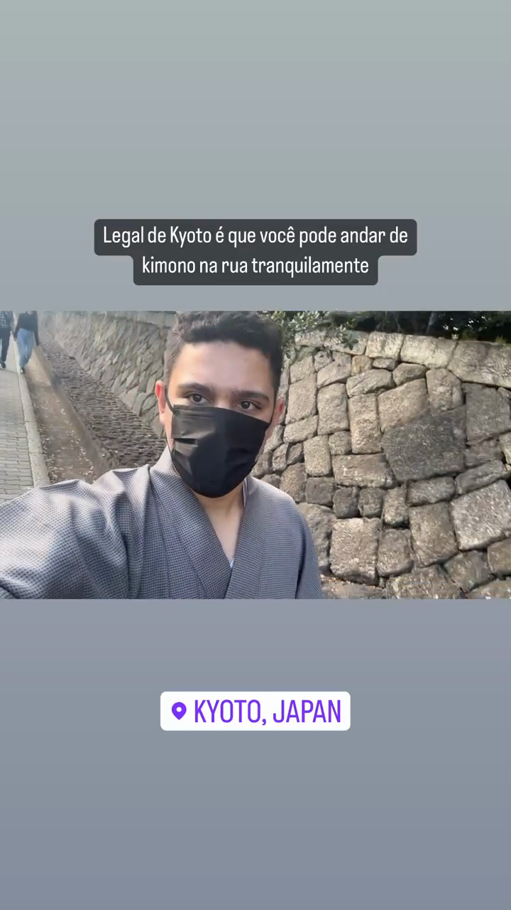 Legal de Kyoto é que você pode andar de kimono na rua tranquilamente