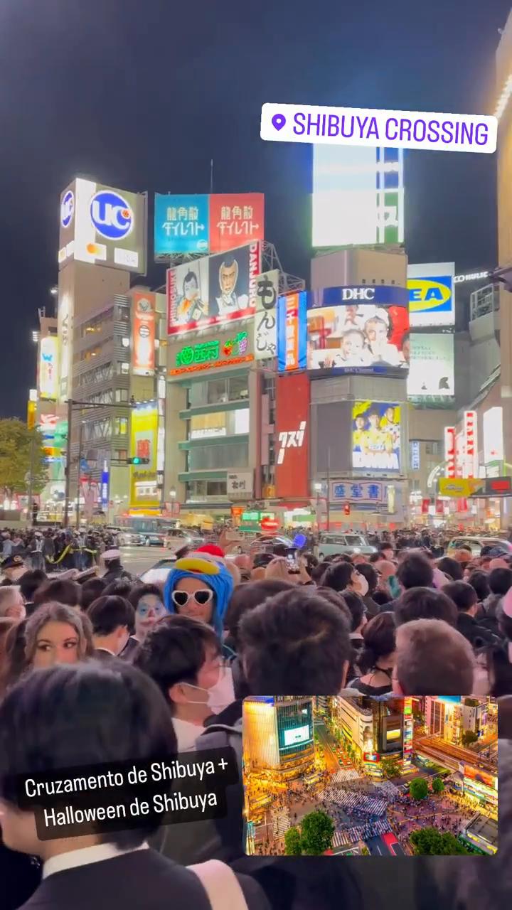 Cruzamento de Shibuya + Halloween de Shibuya