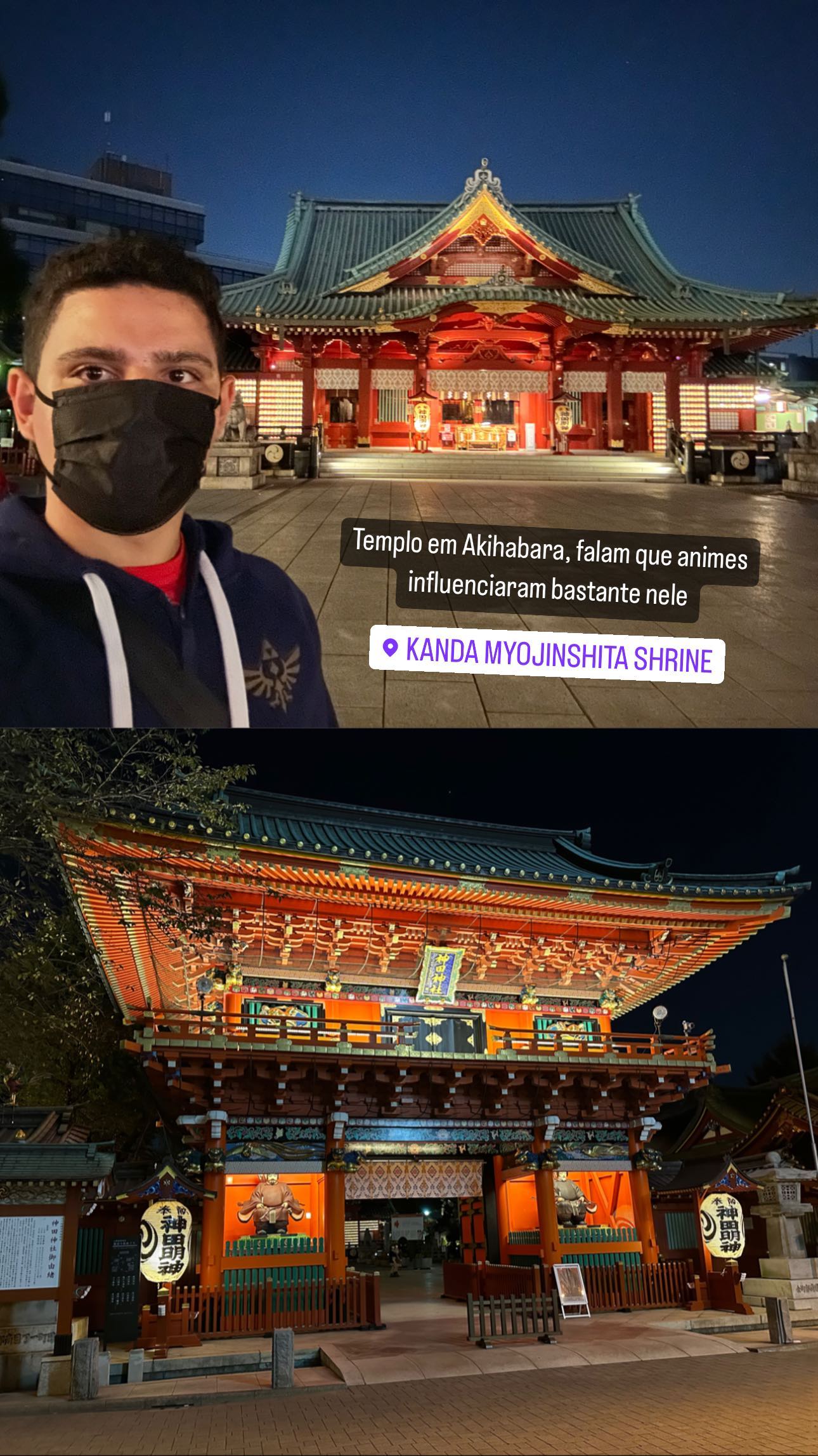 Temple in Akihabara, they say that anime influenced him a lot