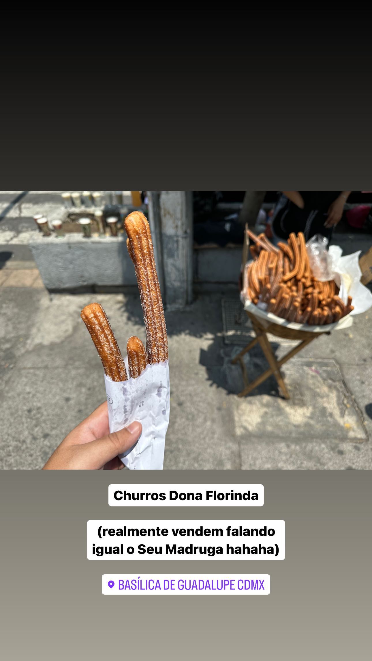 Churros Dona Florinda (realmente vendem falando igual o Seu Madruga hahaha)