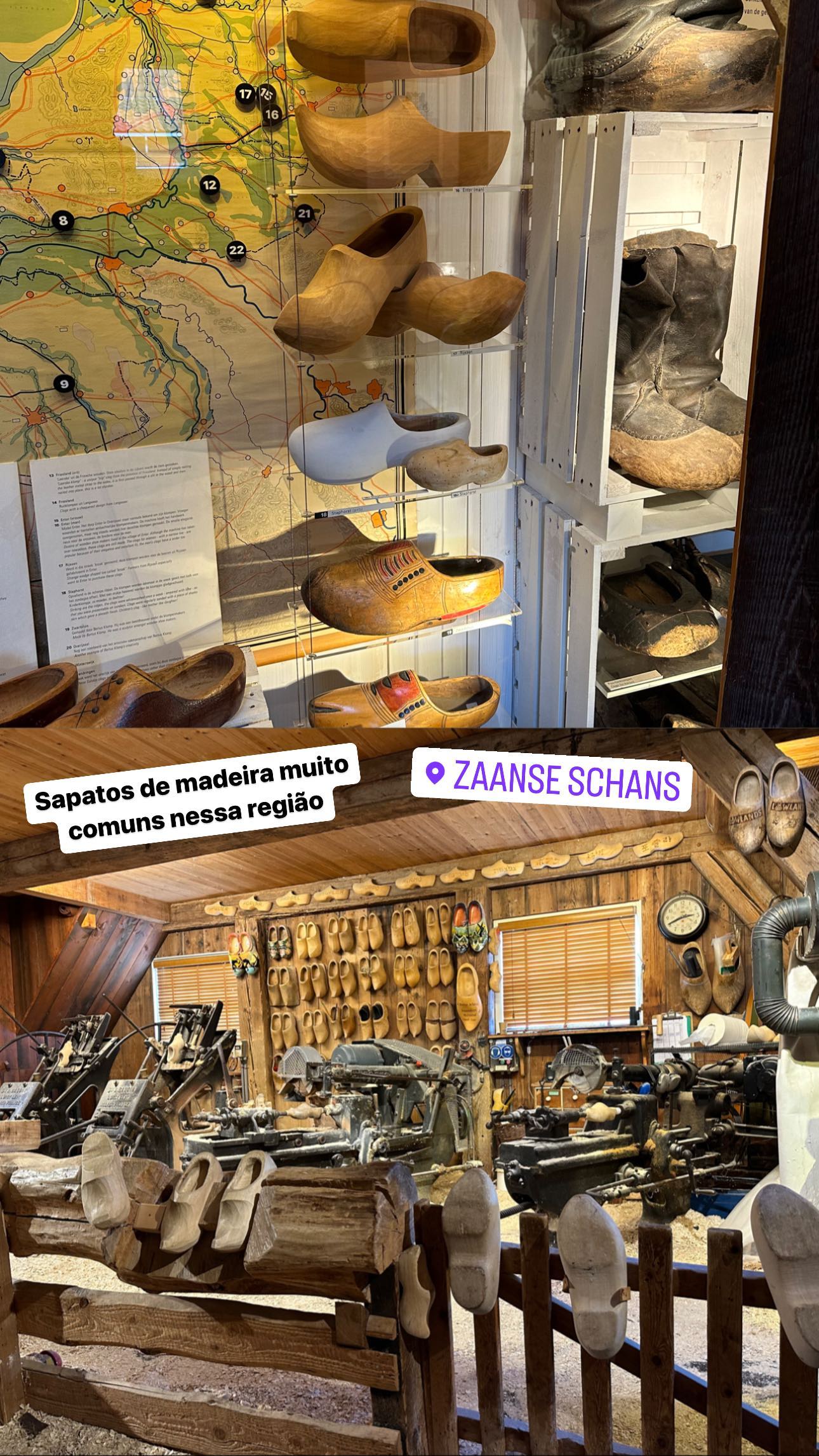 Wooden shoes that are very common in this region