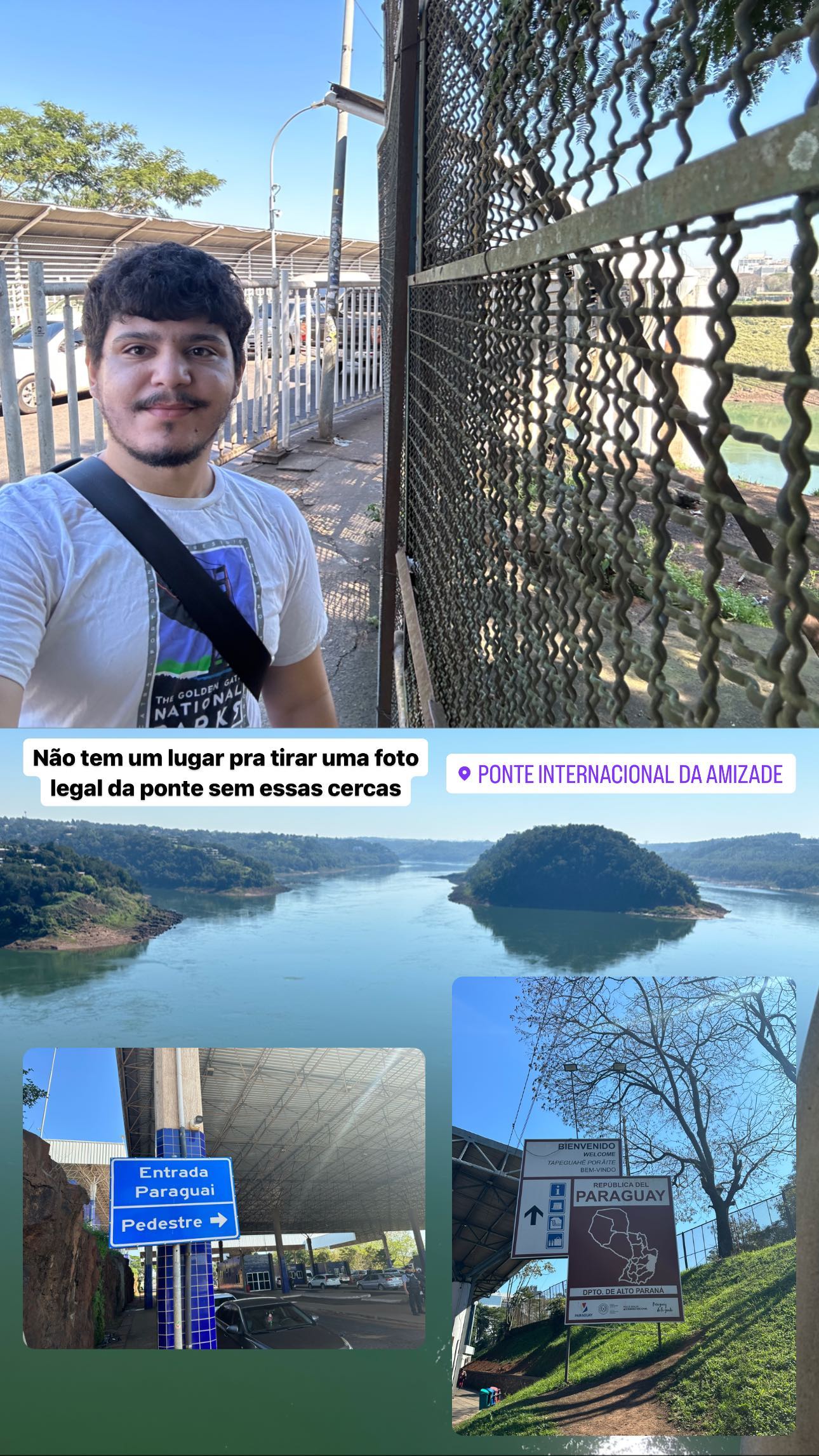 Não tem um lugar pra tirar uma foto legal da ponte sem essas cercas