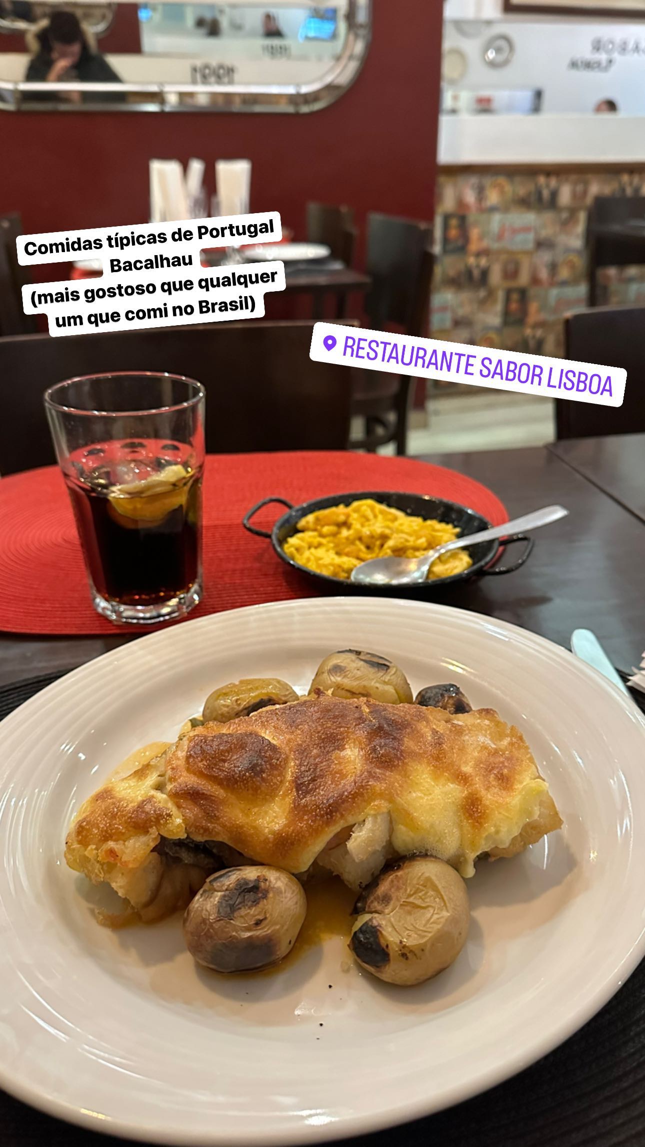 Typical foods of Portugal: Bacalhau (tastier than any I've eaten in Brazil)