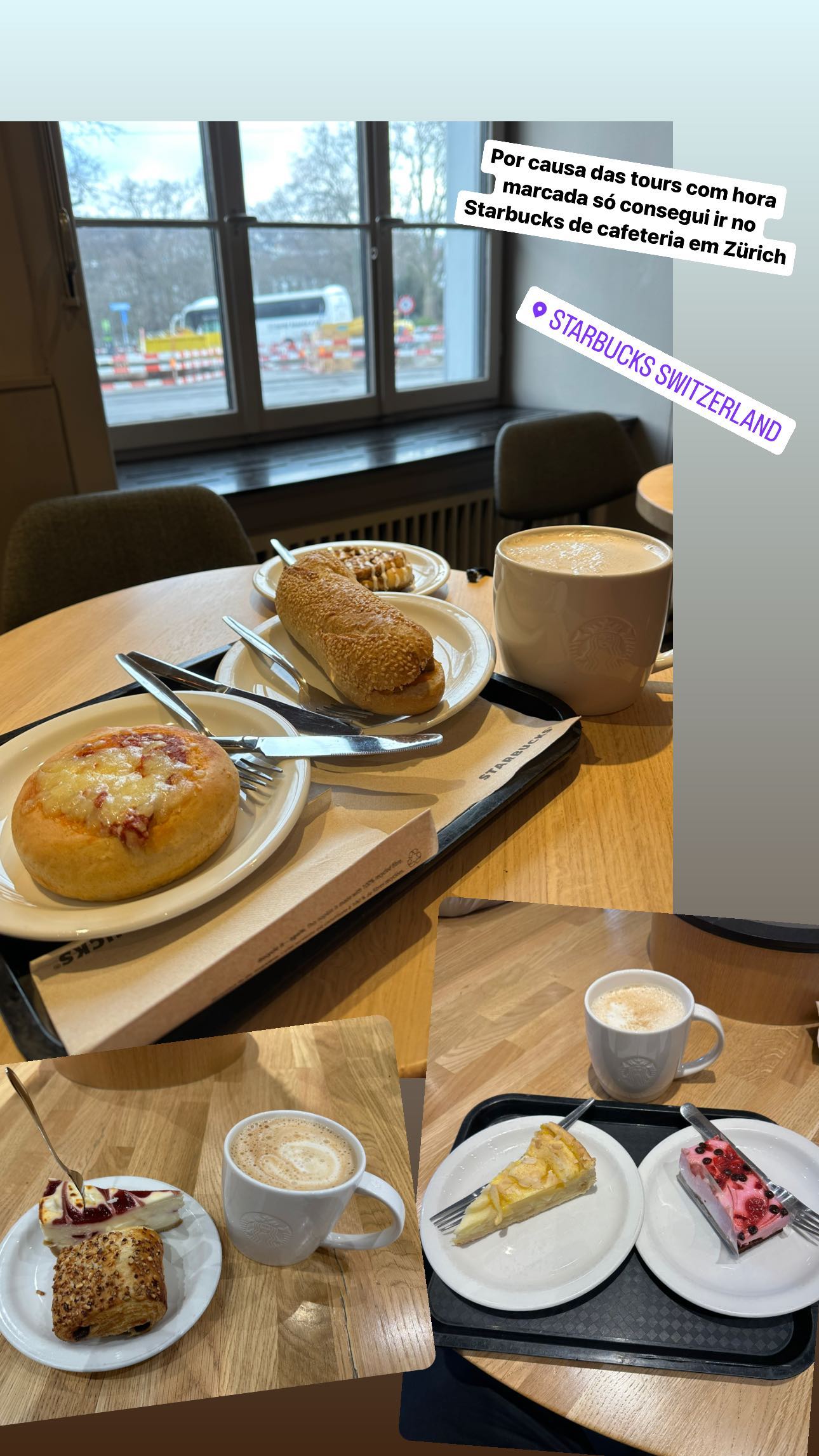 Por causa das tours com hora marcada só consegui ir no Starbucks de cafeteria em Zürich