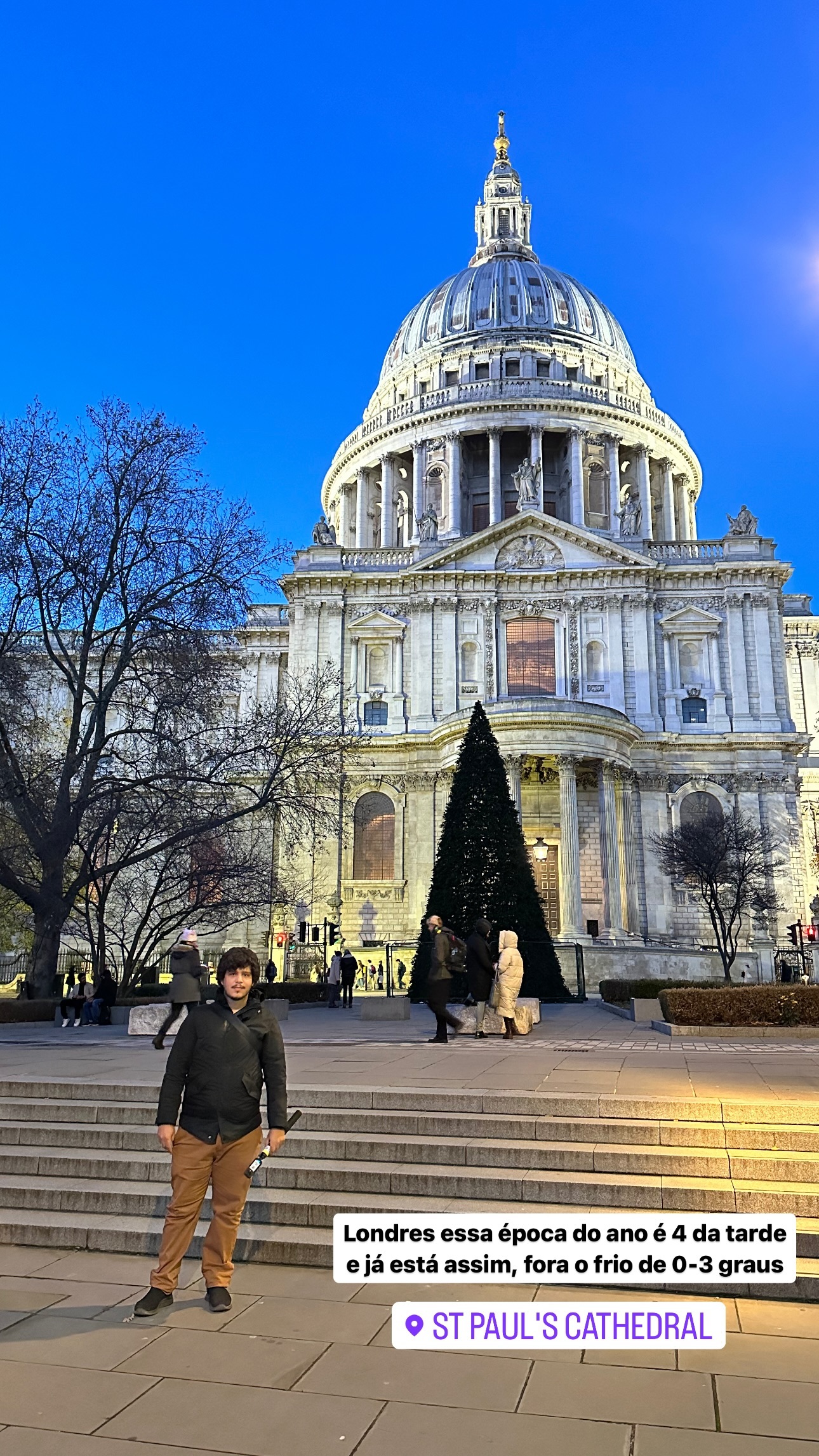 Londres essa época do ano é 4 da tarde e já está assim, fora o frio de 0-3 graus