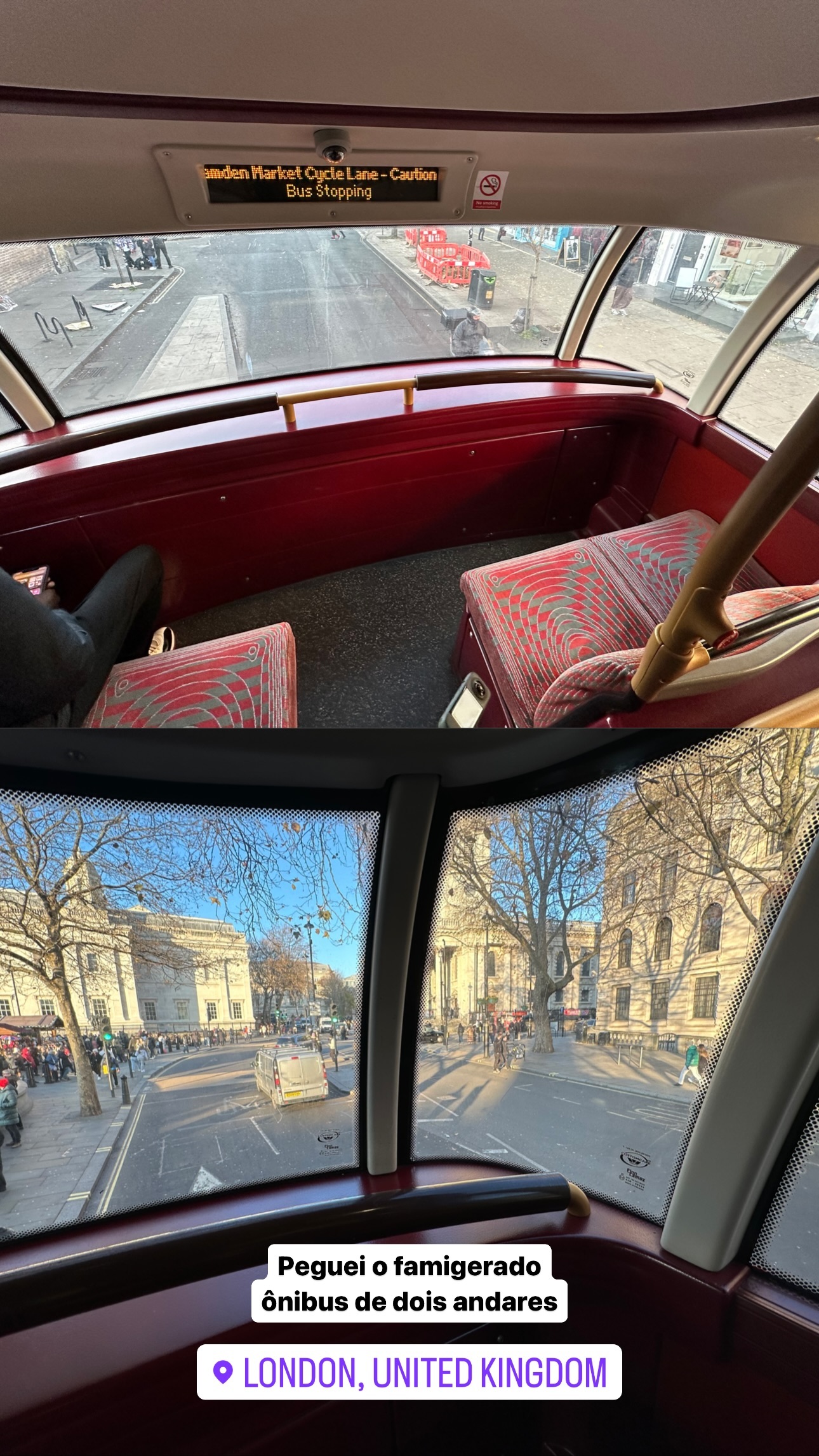 Peguei o famigerado ônibus de dois andares