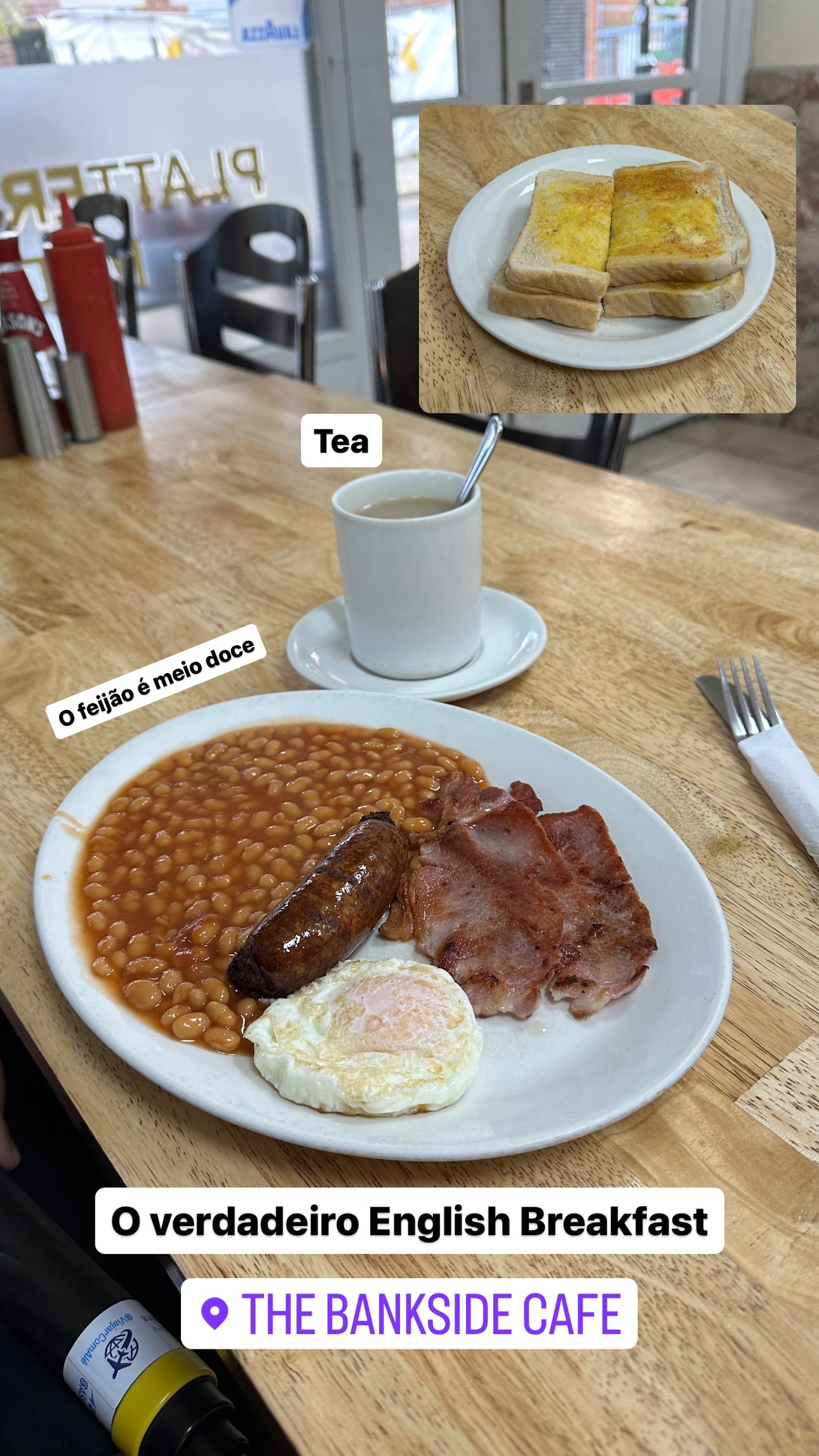 O verdadeiro English Breakfast Tea O feijão é meio doce