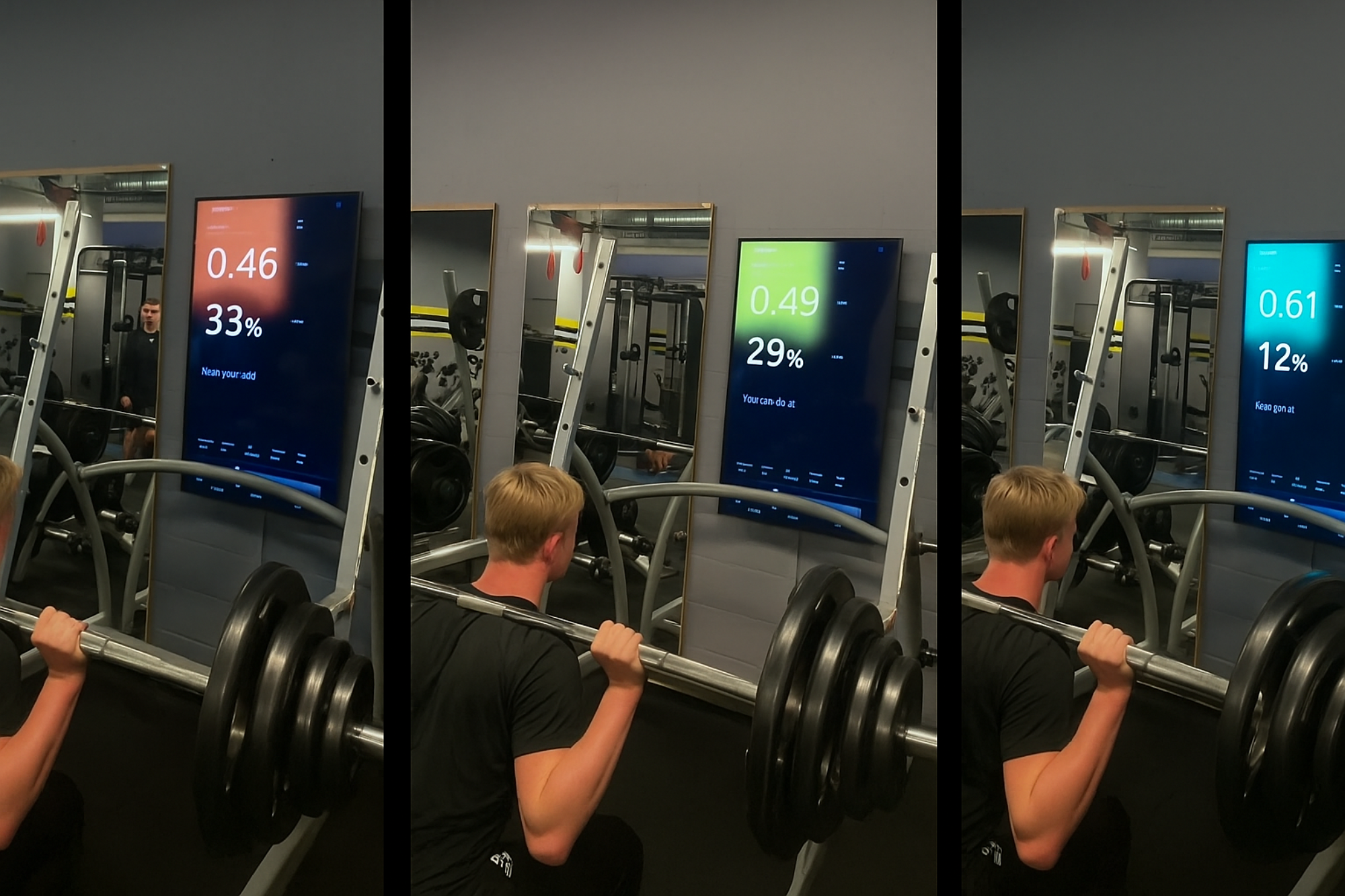 Athlete performing a squat on the Alphatek platform