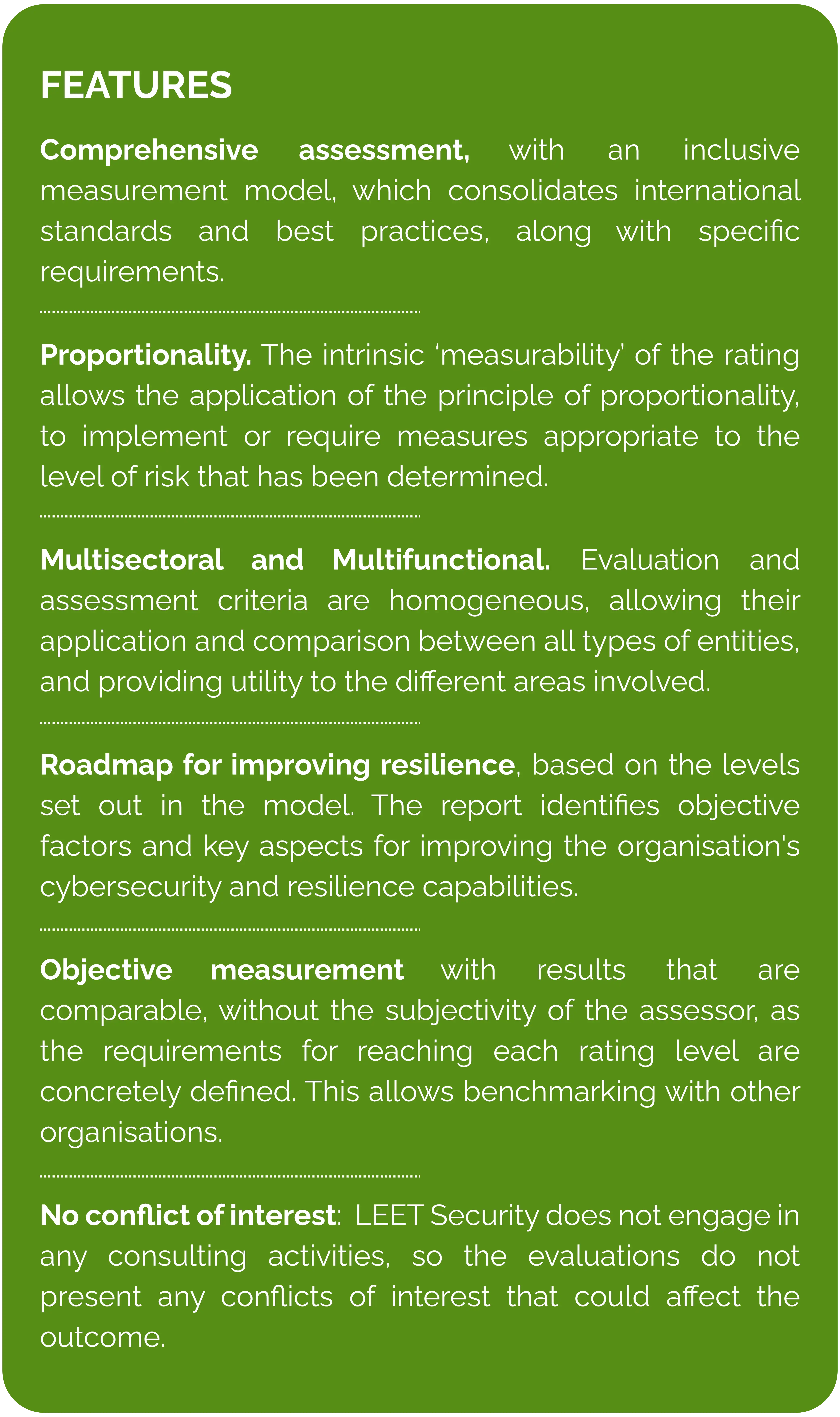 characteristics of the LEET rating