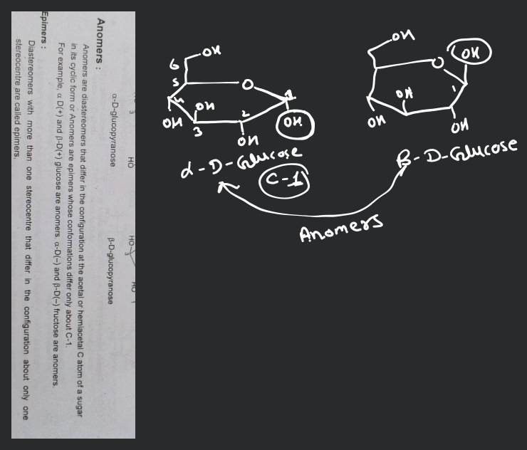 Epimers and Anomers - Chemistry Steps