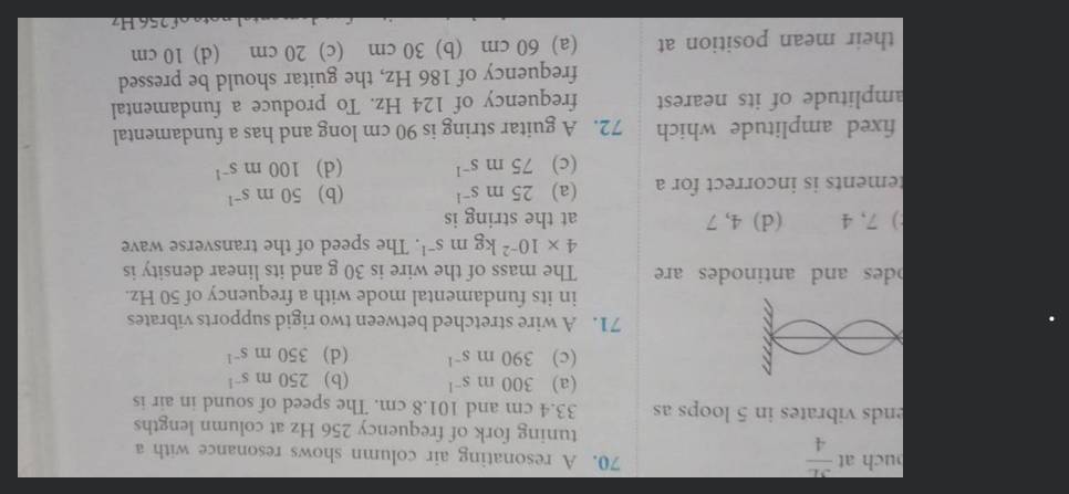 A 90 cm long string has fundamental frequency 124 Hz. Where should