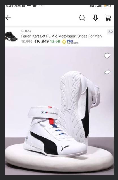 PUMA Ferrari Kart Cat RL Mid Motorsport Shoes For Men 10 999 10