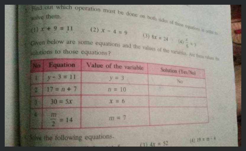 Find out which operation must be done on both sides of these