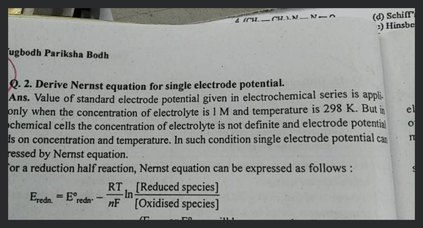 Nernst Equation Practice Problems - Chemistry Steps