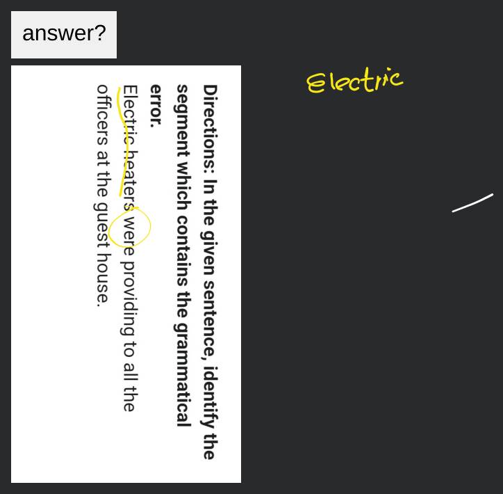 Directions: In the given sentence, identify the segment which contains th..