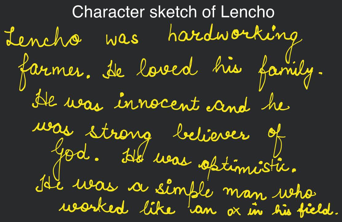 Give a character sketch of Lencho 