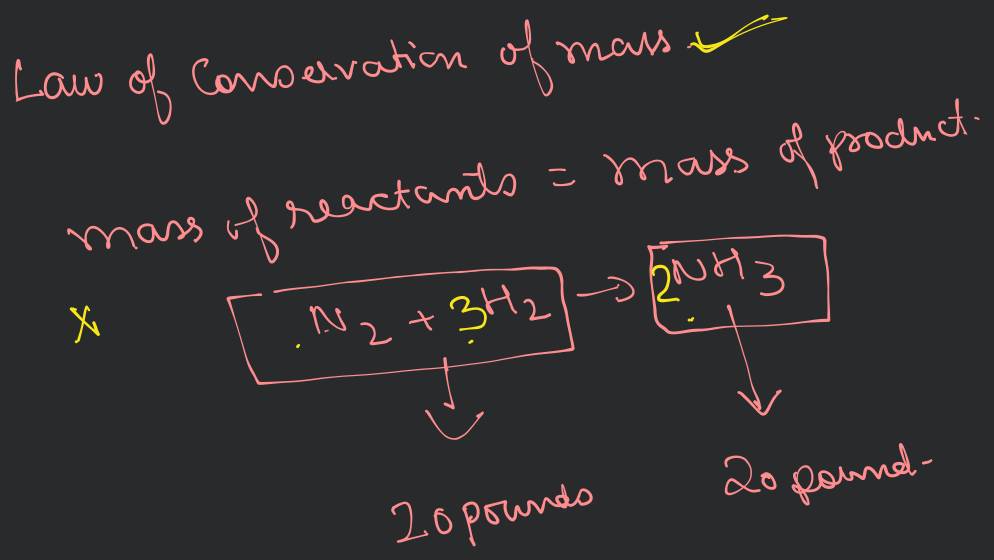 Law Of Conservation Of Mass Example Equations