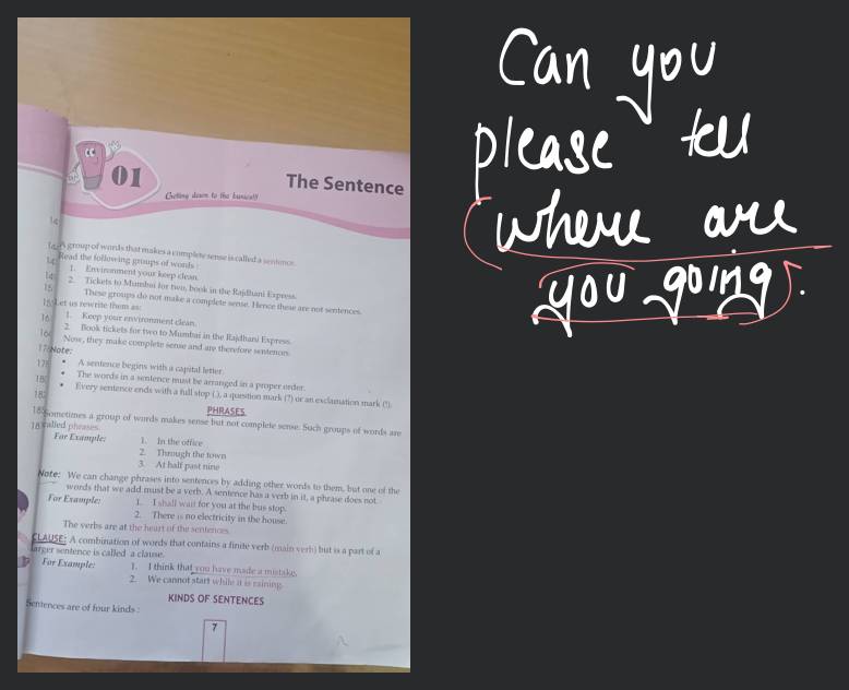 In your notebook write sentences from the prompts deals
