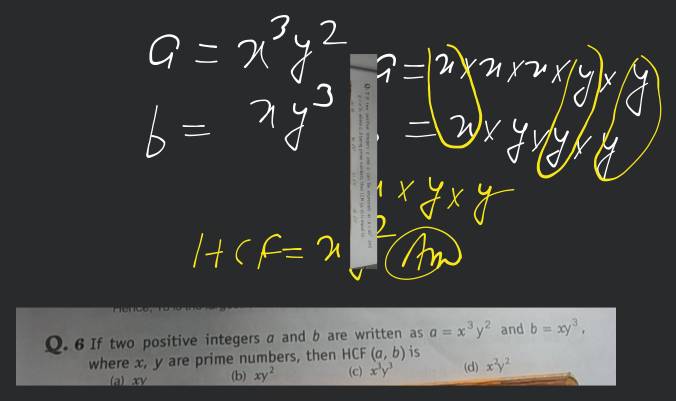 If Two Positive Integers A And B Are Written As Ax3y2 And Bxy3 Where X 6021