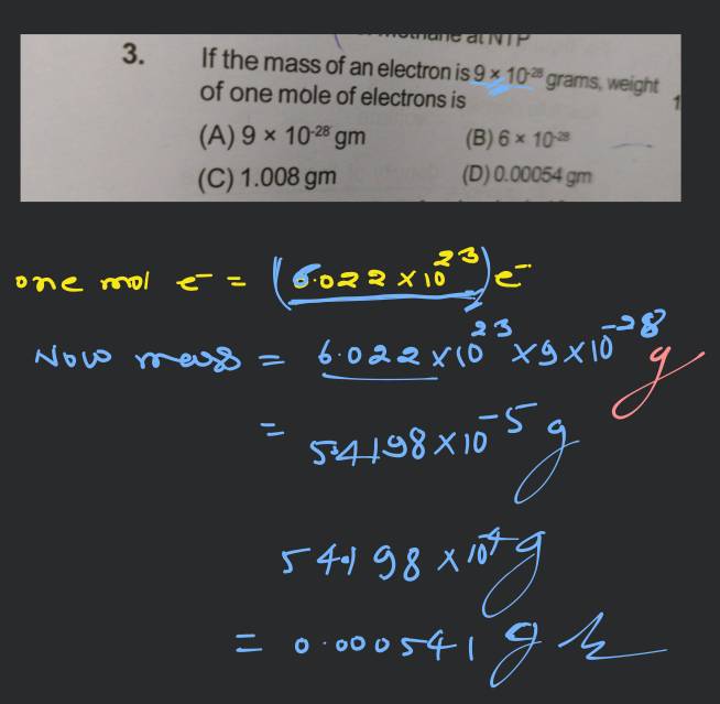 Weight 2024 of electron