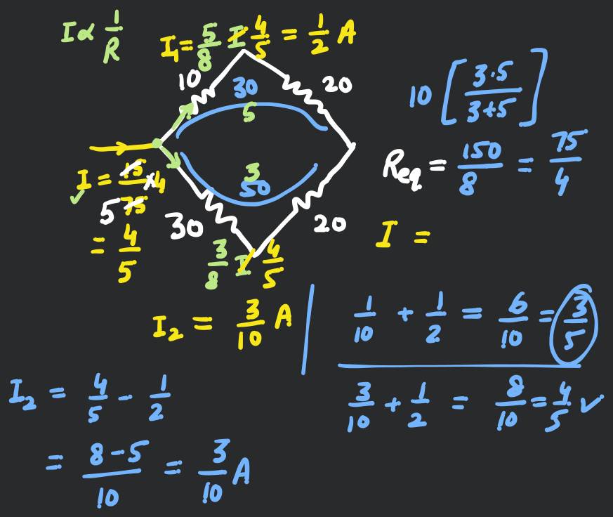 11. In the circuit shown, R1 =10Ω;R2 =20Ω; R3 =30Ω and R4 =20Ω. Potential..