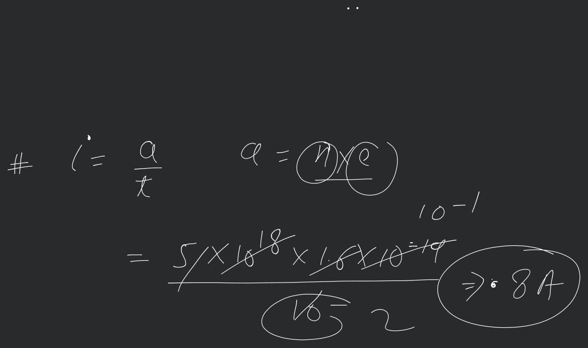 An electron beam has an aperture 2 mm2. A total of 5 x 1018 electrons go  through any perpendicular cross-section per second. Find the current  density in the beam. A. 4.5 X