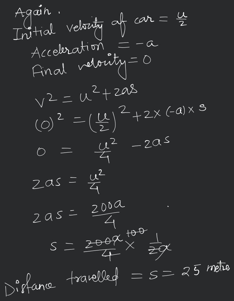 When a car is stopped by applying brakes, it stops after traveling a dist..