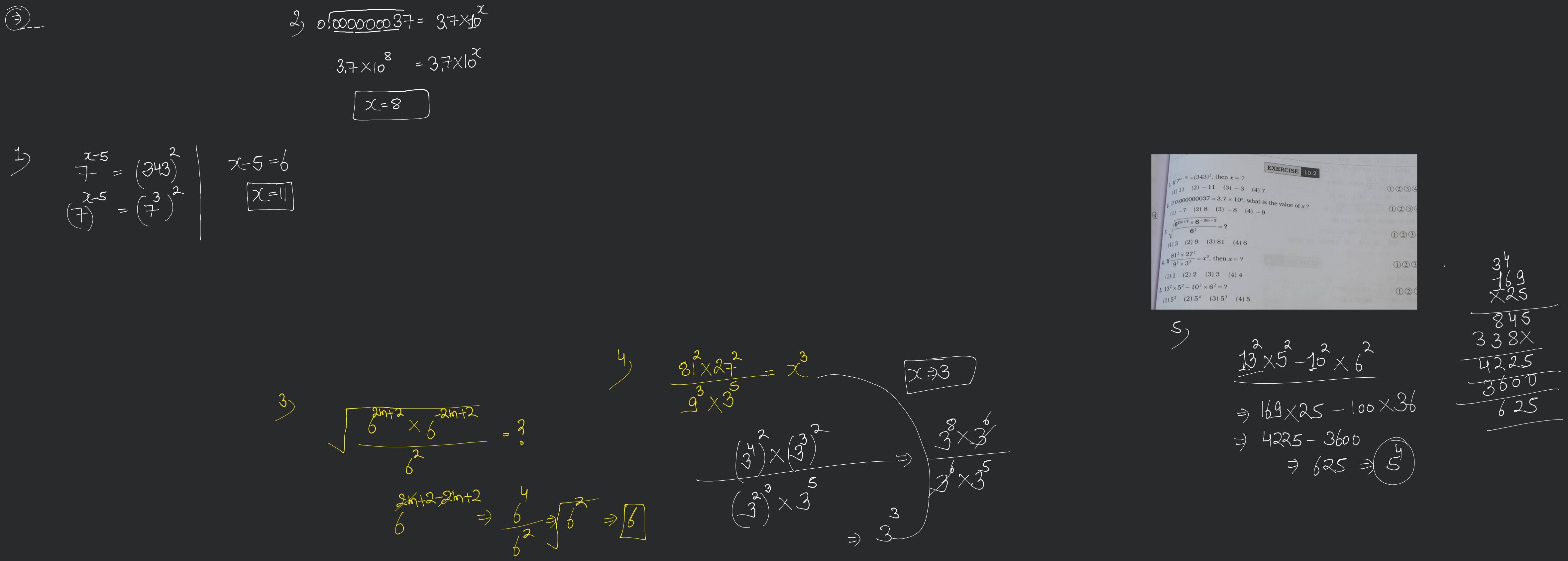 If x−3x+3​=4, what is the value of x ?