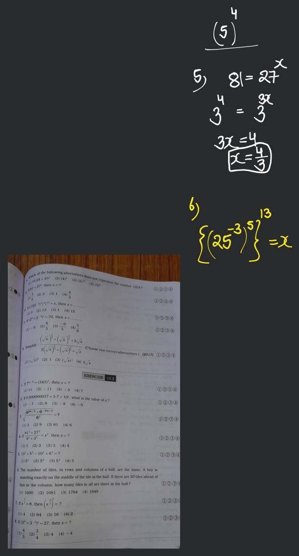 If x−3x+3​=4, what is the value of x ?