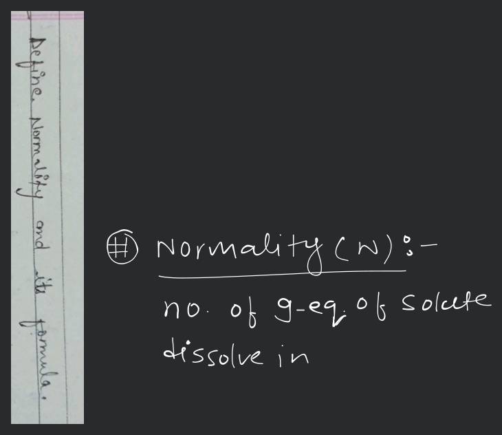 normality equation