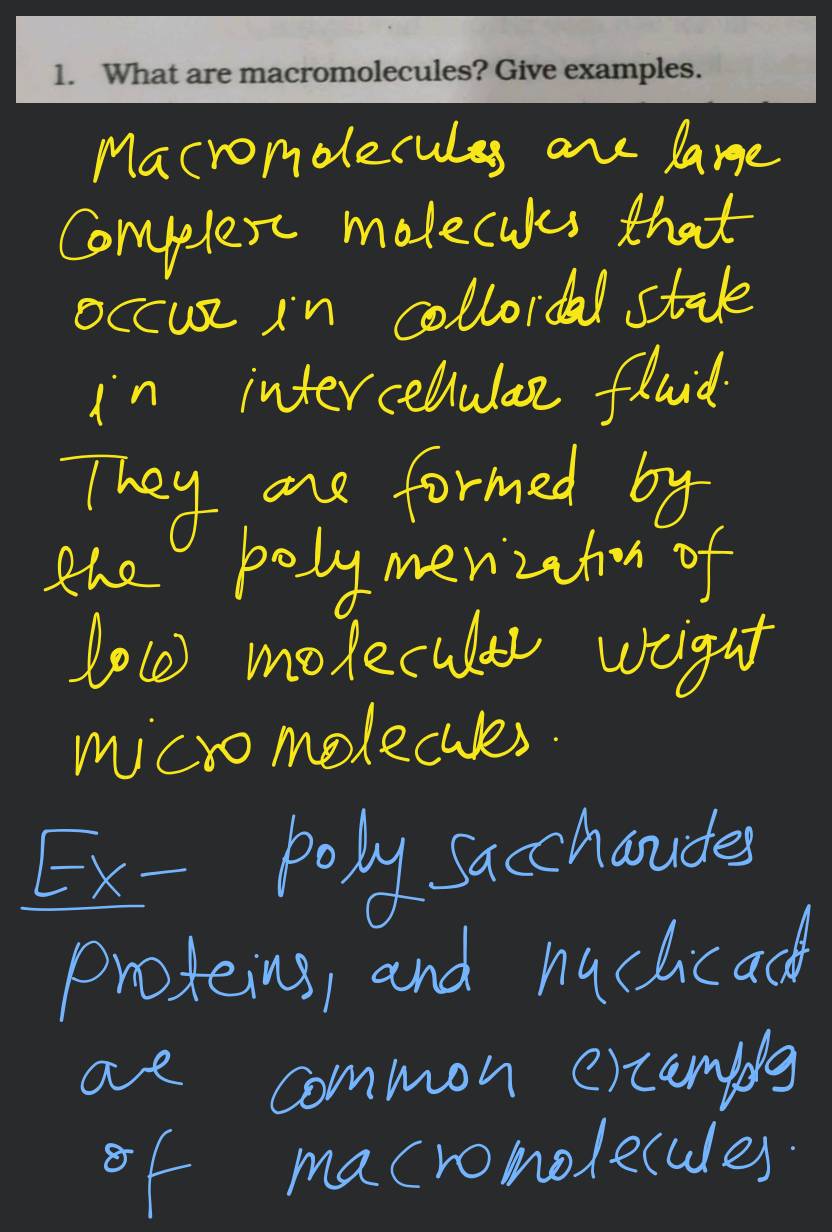 macromolecules examples