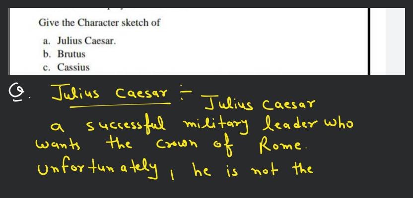 Notes on the character sketch of Julius Caesar English literature Class  BA sem 3rd  YouTube