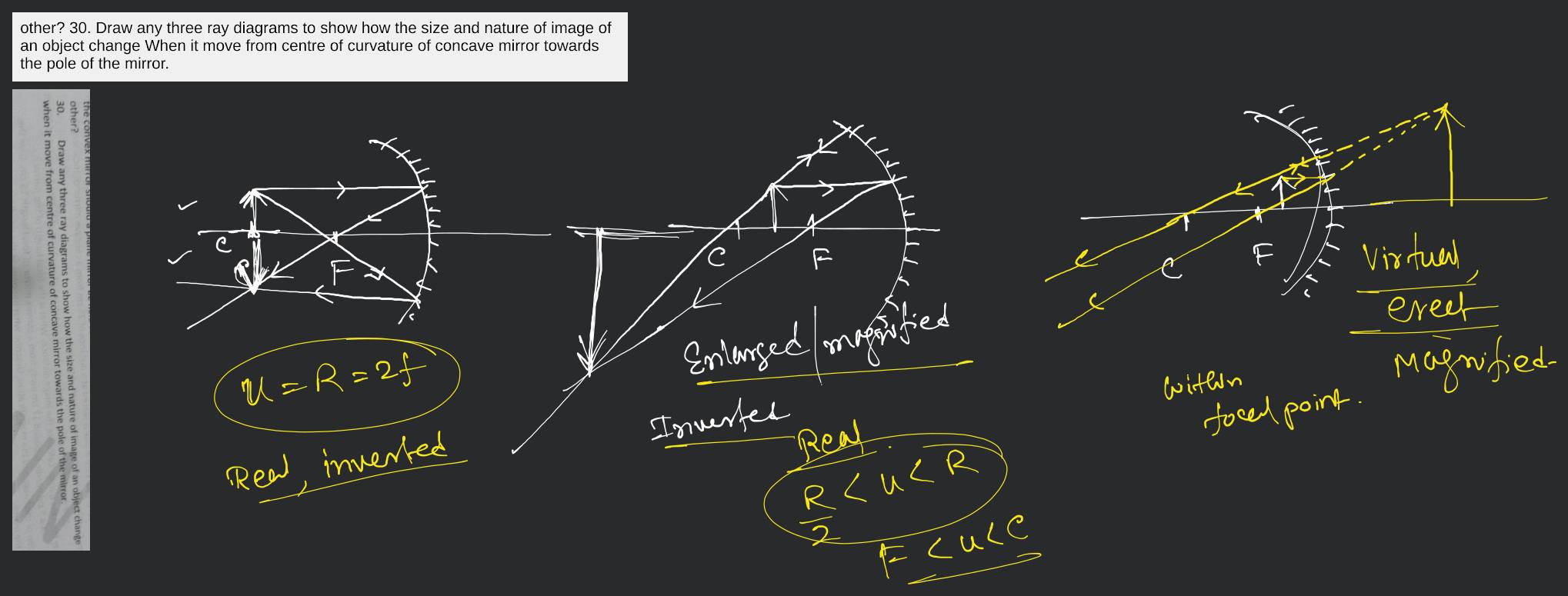 Draw a ray diagram to show the formation of the image of an object placed  between - YouTube