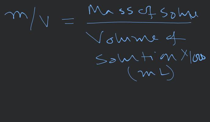 What is the concentration in mass/volume if 67 g of solute is dissolved t..