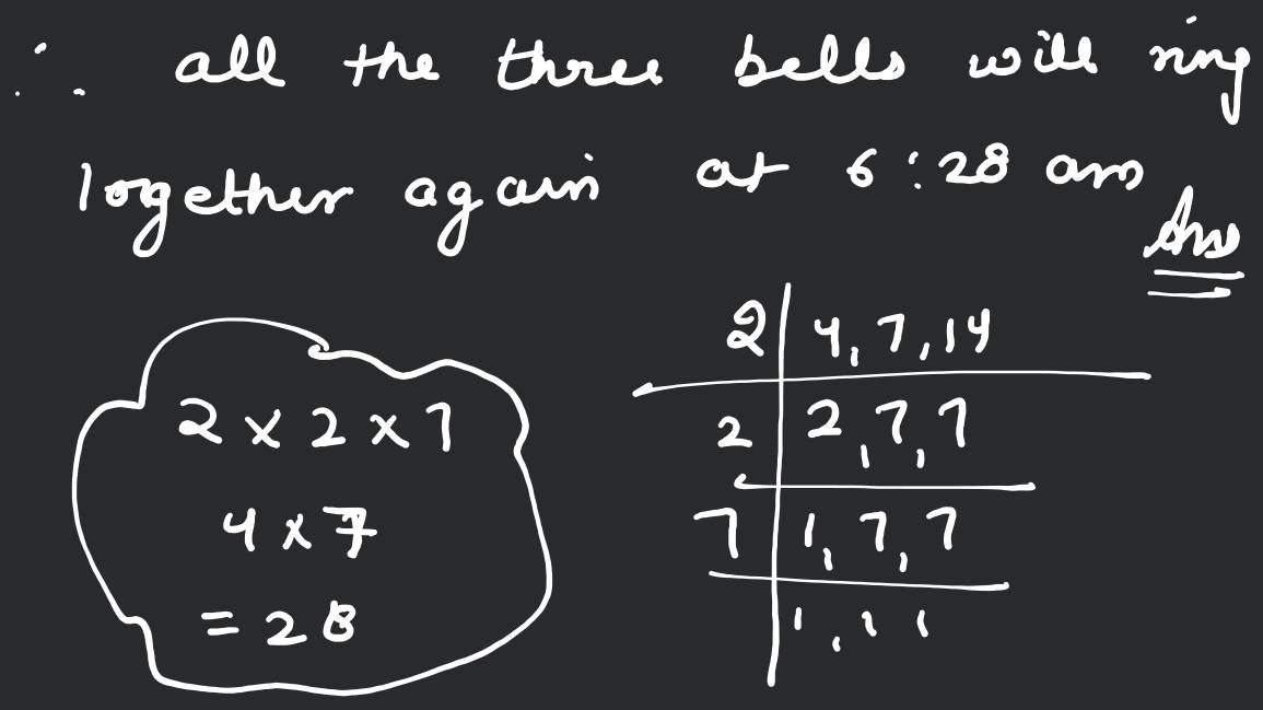 three bells ring at interval of 6,12and 18 minutes if all the three bells..